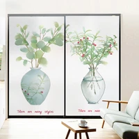 green plants window film privacy glass sticker uv blocking heat control window coverings window tint for homedecor