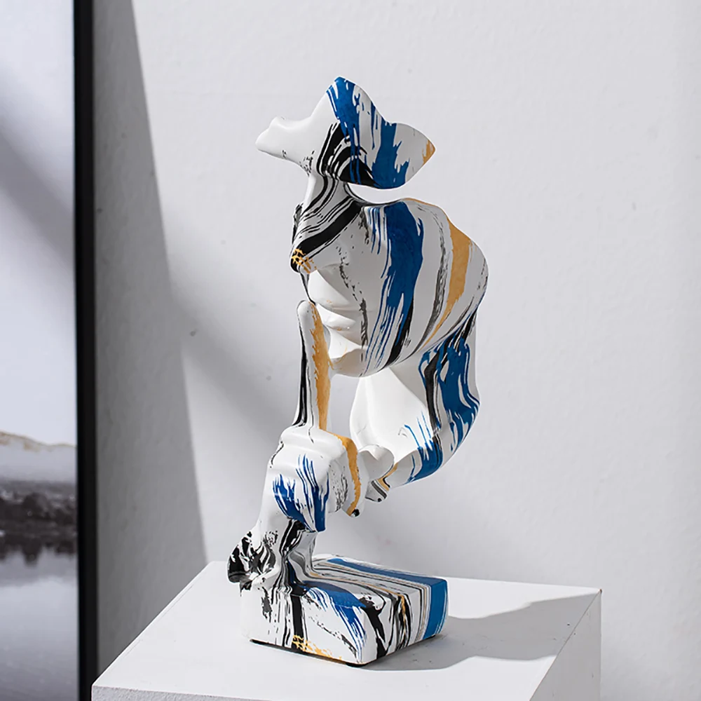 

Home Decoration Accessories Modern Art Abstract Camouflage Figure Sculpture Office Desk Nordic Gift