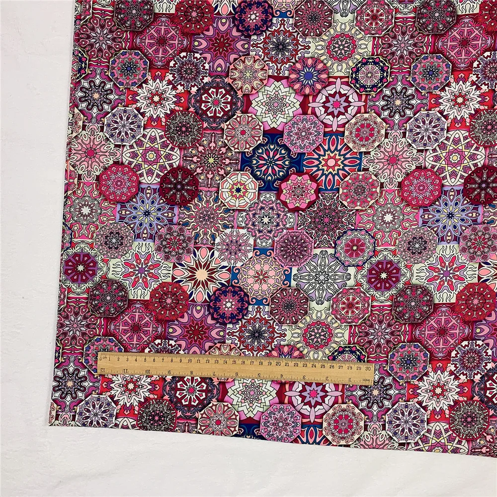 Ретро-богемный стиль Мандала из 100% хлопка с принтом ткань в стиле бохо одежда для