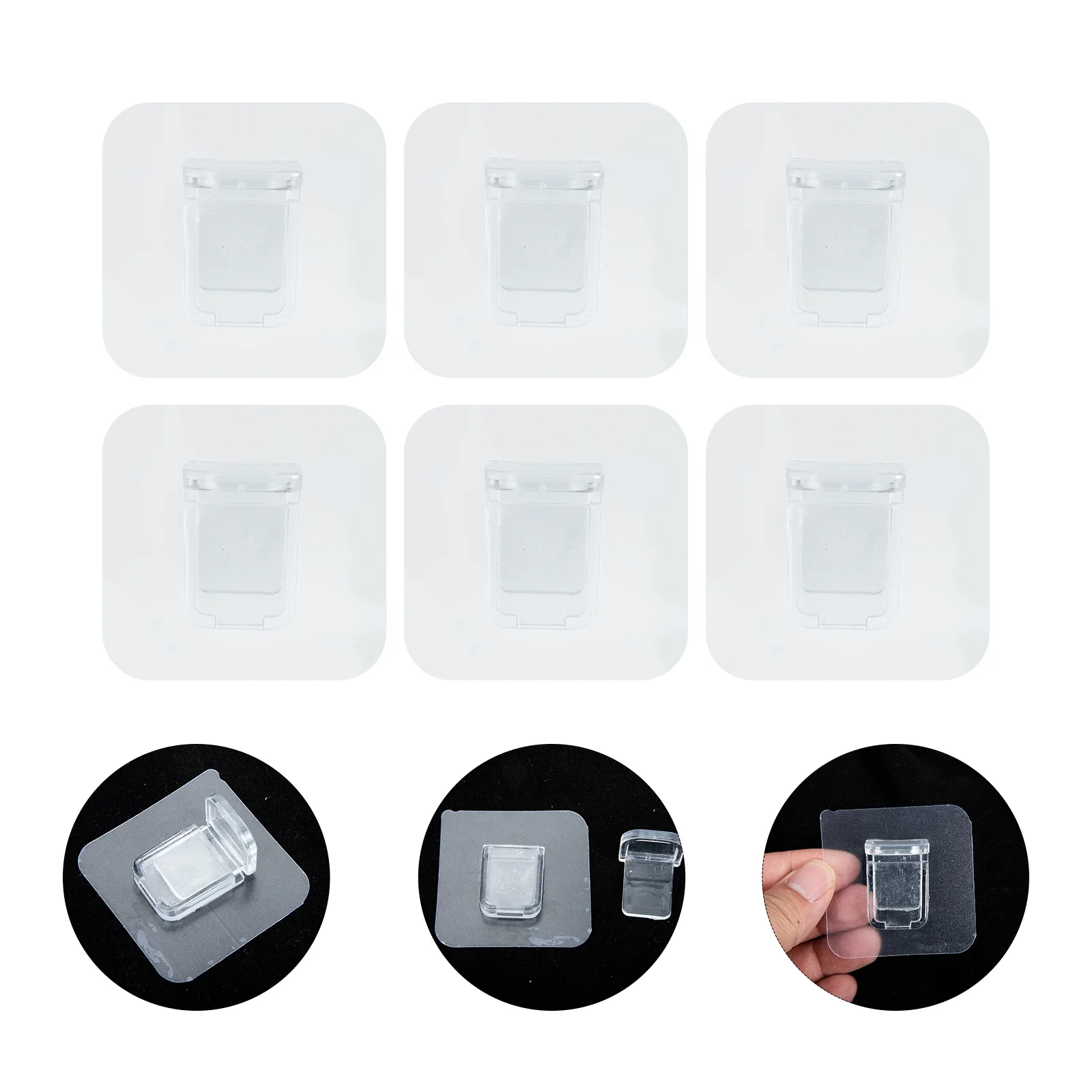 

20Pcs Adhesive Support Shelf Bracket Wardrobe Partition Layer Fixed Paste Hooks