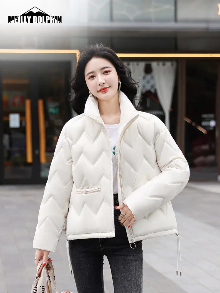 2022 New Arrival Women Winter Jacket Stand Collar Female Fashion Outwear Casual Short Parka Winter Clothes Coat Women