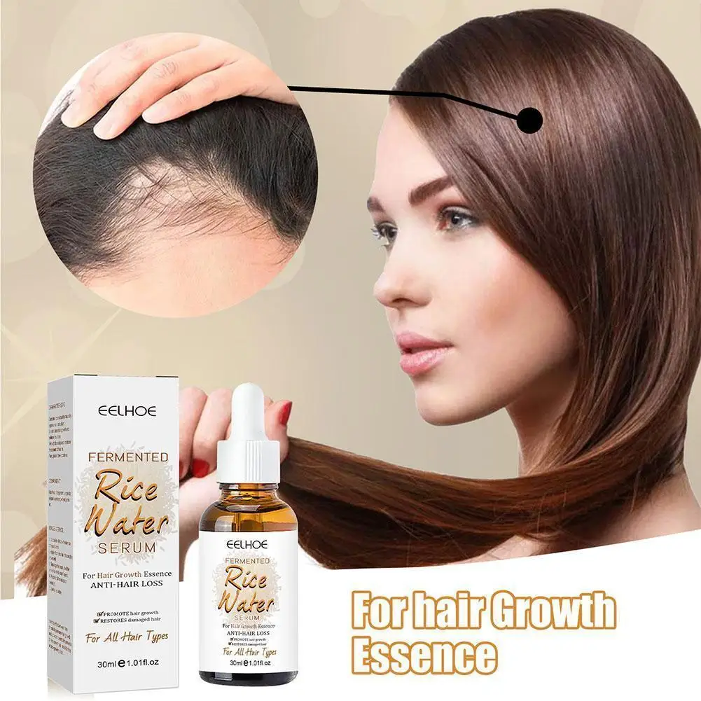 

30ml Rice Water Hair Growth Essential Oil Hair Care Frizzy Moisturize Damage Repair And Hair Serum Dry Scalding Improve F9F2