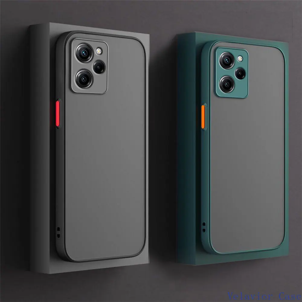 

Capa Poco X5 Pro 5g Case Silicone Edge Hard PC Matte Back Cover for Poco X5 Pro 5G 6.67 Capinha Camera Protect Fundas Poco X5