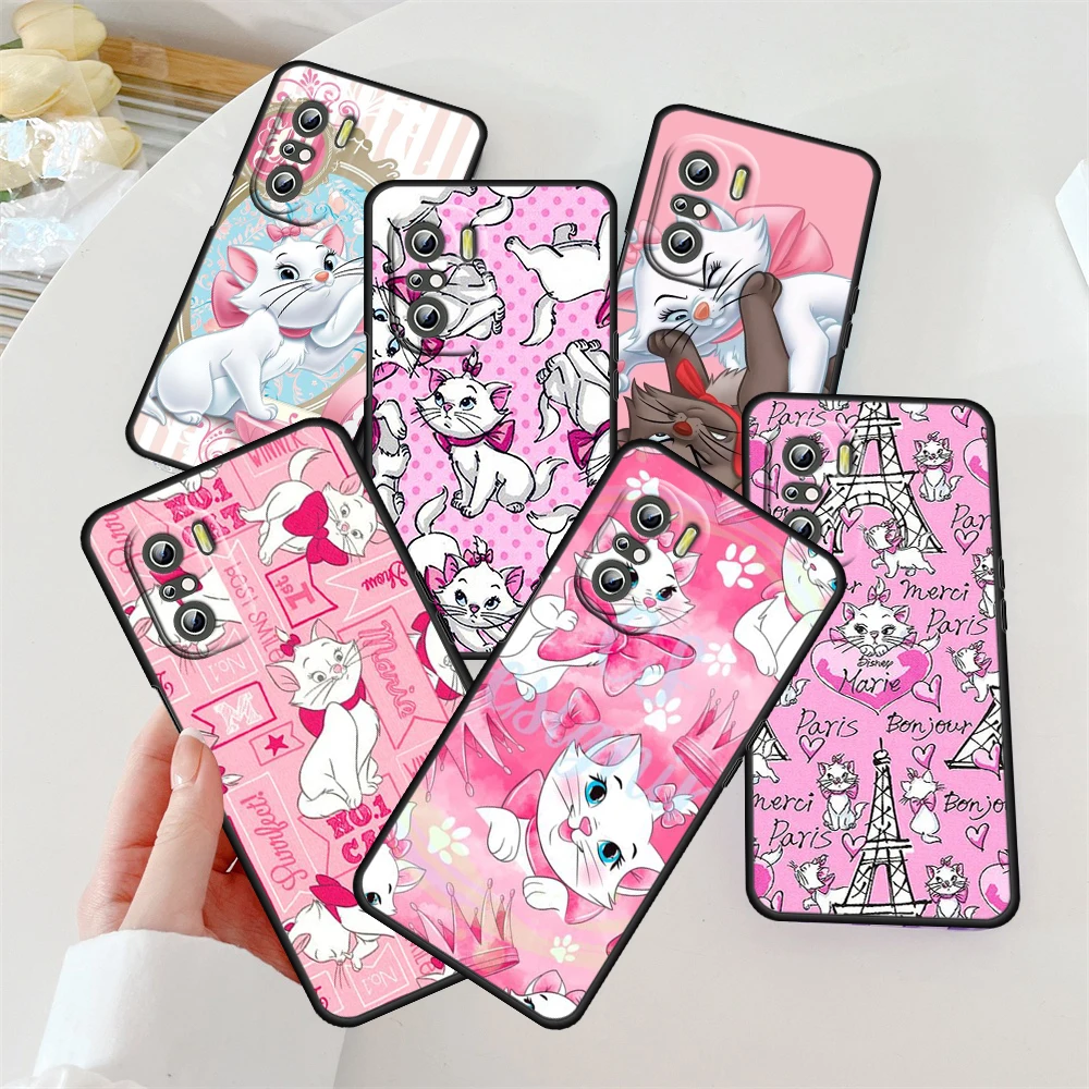 

Disney Mary Cat Cute For OPPO Reno 9 8 7Z 6 5 4Z 2Z Lite Pro SE Neo 4G 5G Silicone Soft Black Phone Case