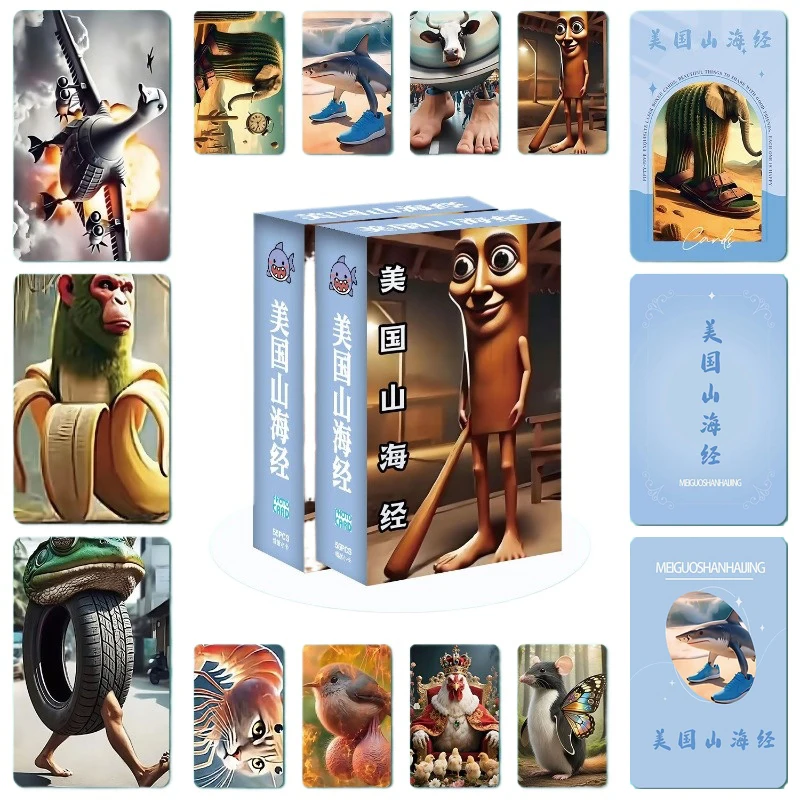 1 коробка из 55 шт. Tungtungtung Sahur, мультяшная карта, кавайная фигурка акулы, фигурка Tungtungsahur, коллекции игровых карт, подарочные игрушки (art.: 3920cef2dd4c5) - 3920cef2dd4c5