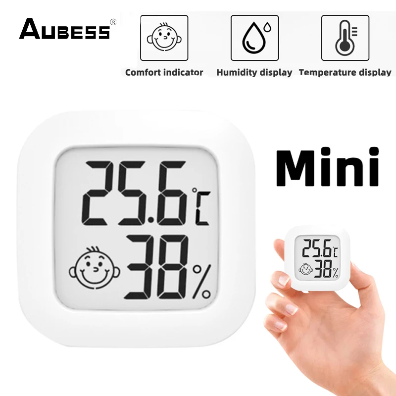 

New Indoor Thermometer Hygrometer Digital Celsius/Fahrenheit Mini Thermohygrometer With Emotional Temperature And Humidity Tool