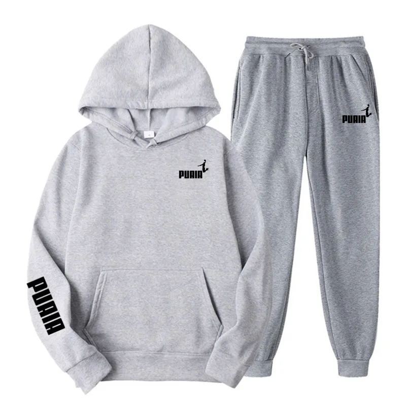 

Мужской спортивный костюм с капюшоном и брюками, повседневный спортивный костюм с принтом, осень/зима 2022