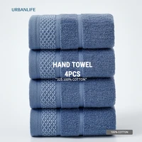 urbanlife 32s combed cotton towel 4pcs hand towels set 100 cotton super soft towels high absorbent safe and odorless towels set