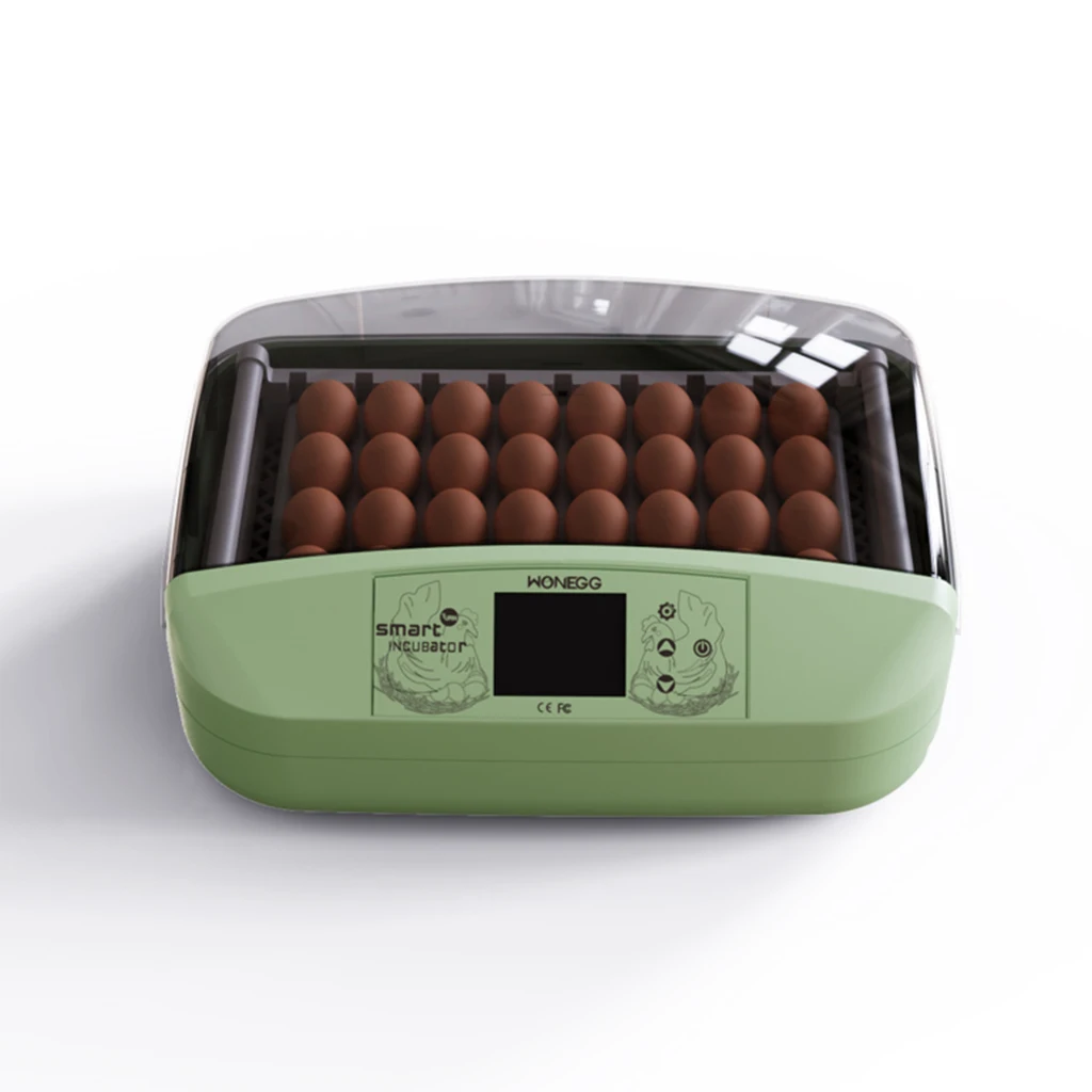 

32pcs Rolling Egg Incubator Chicken Bird Ostrich Turkey Goose Automatic Egg Turning Brooder With Humidity Temperature Display