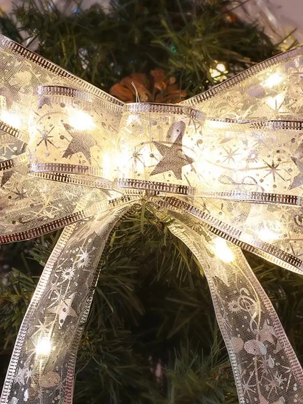 

Christmas Ribbon Lights Led Christmas String Light Shining Ribbon Lights Battery Powered Add Christmas Atmosphere DIY Making