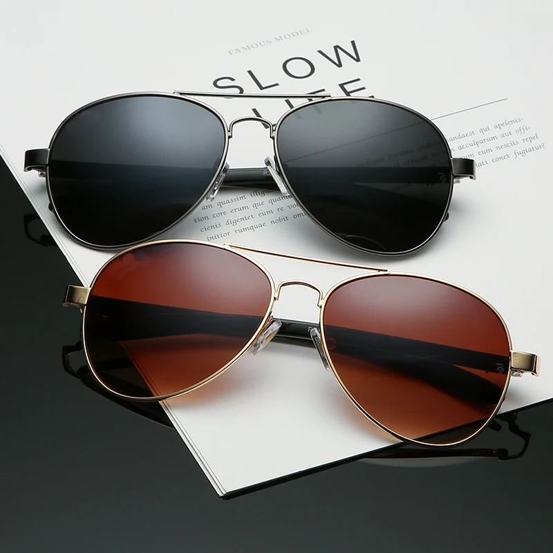 

Солнцезащитные очки-авиаторы поляризационные для мужчин и женщин, Классические Солнечные аксессуары UV400 в стиле ретро, для вождения, роскошные брендовые солнечные очки в оригинальной коробке