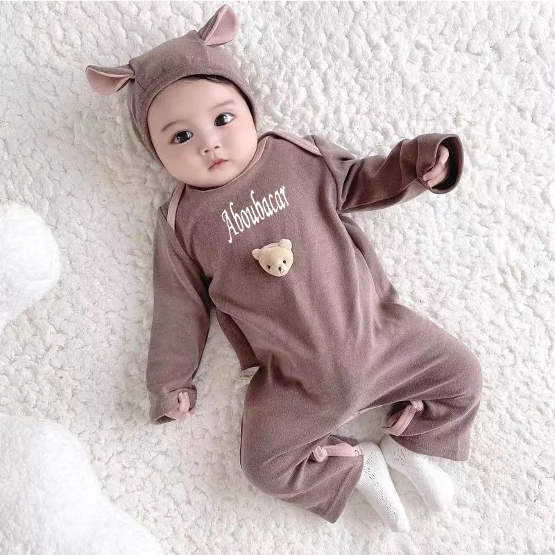 Индивидуальное детское весенне-осеннее боди зимнее милое с кроликом для