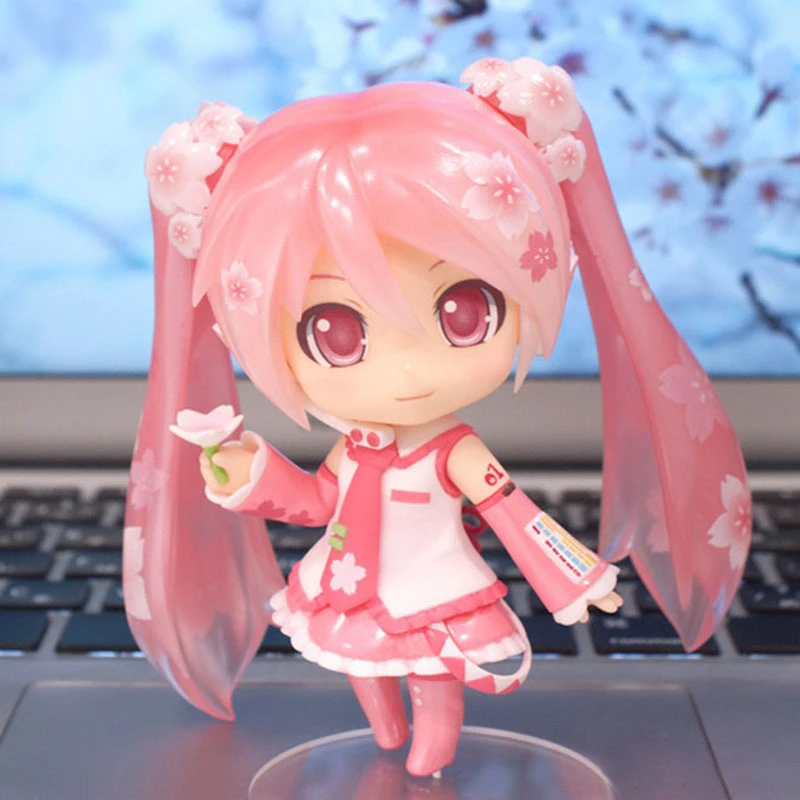 

Nendoroid Hatsune Miku 500 Kawaii Anime Action Figure Q Posket Change Face Collection Multiple Accessories Model Doll Kids Gift