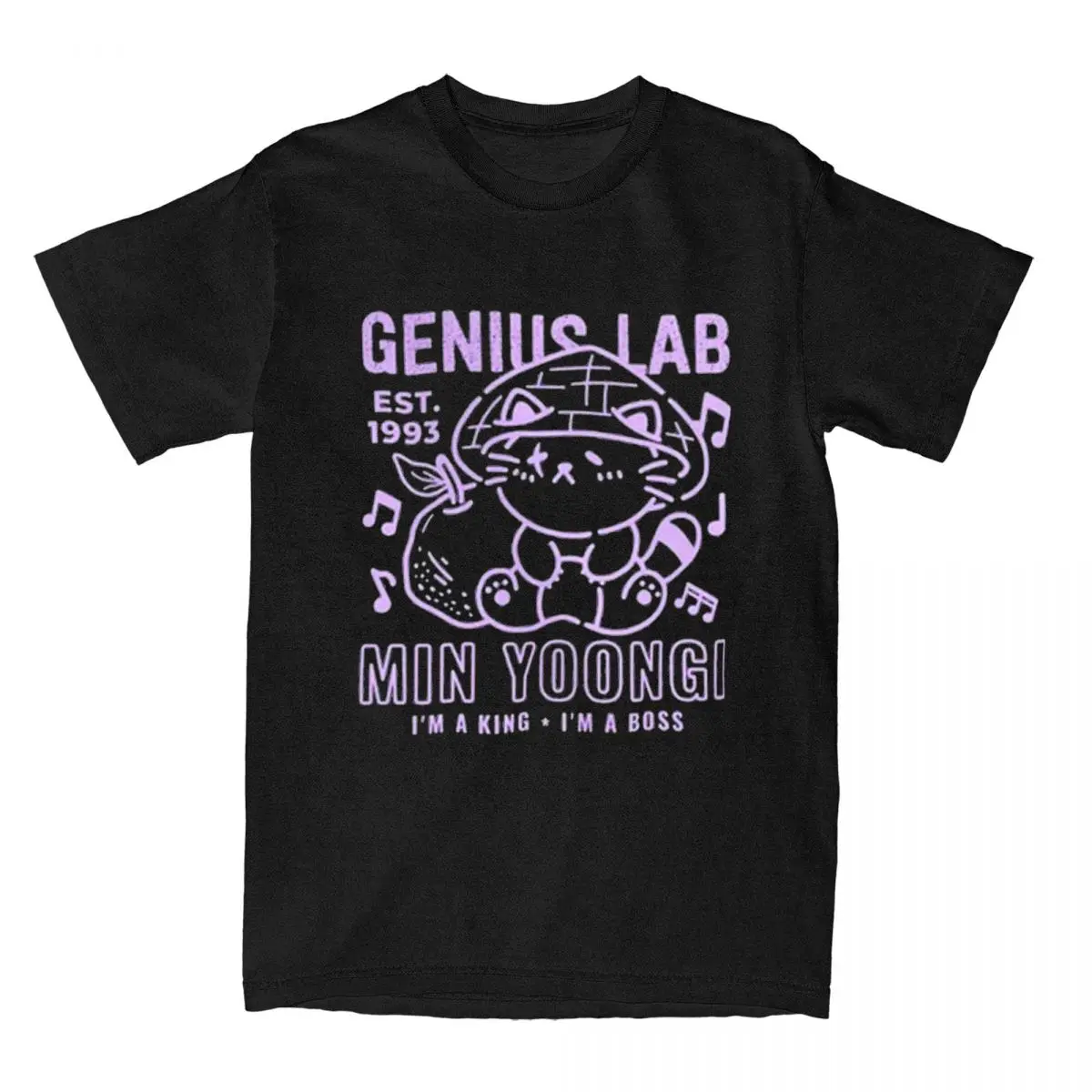 Новинка Genius Lab Yoongi J-Jungkooks футболка для Kpop-музыки Мужская с круглым вырезом из