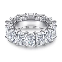 new fashion trend s925 silver inlaid 5a zircon car flower zircon row diamond ring