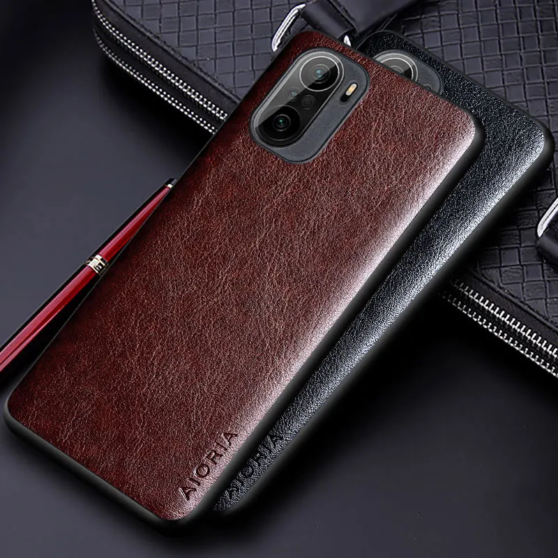 luxury pu leather case for xiaomi poco f3 coque with business solid color design phone cover for xiaomi poco f3 case funda capa free global shipping