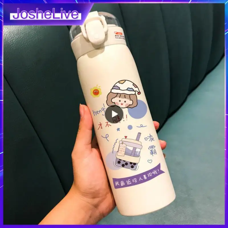 

304 Stainless Steel Vacuum Water Cup Cartoon Pictures Vacuum Thermos Christmas Gift Double-layer Vacuum Thermos Mug Drinkware