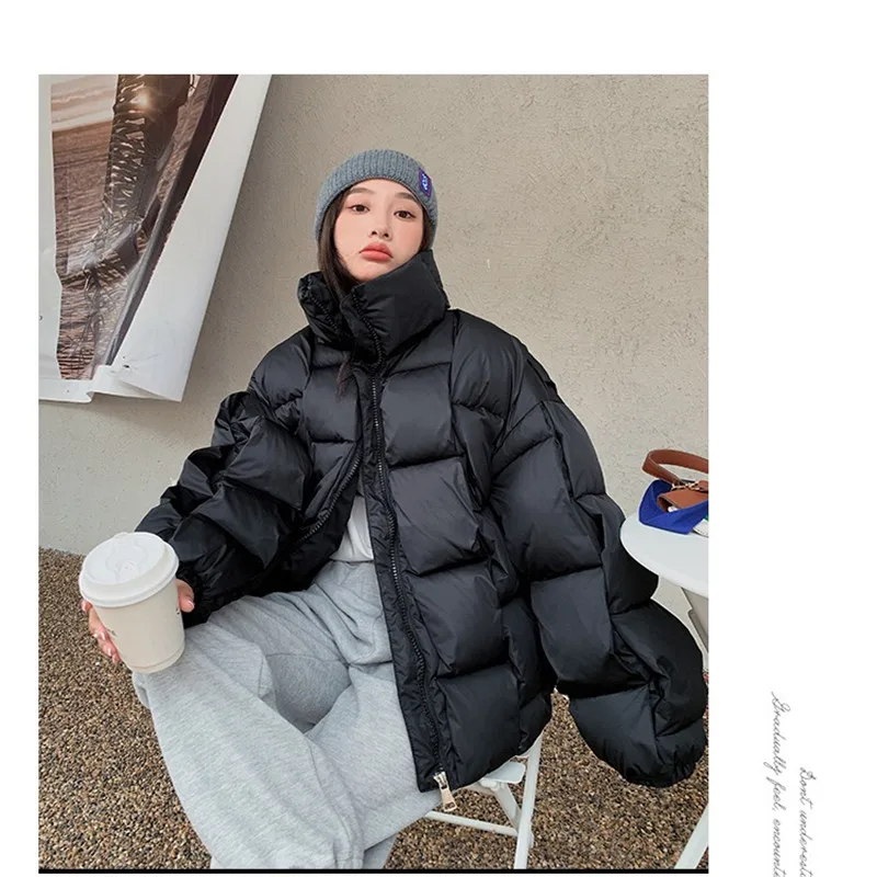 Winter 2022 new three-dimensional woven oversize down cotton men's and women's fashion square trend loose warm thickened cotton