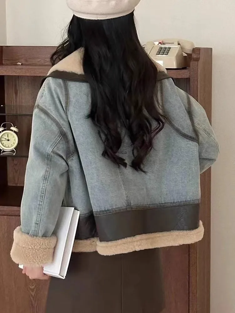 2024 осень и зима новый белый утиный пух теплый пуховик с мехом парка женское синее