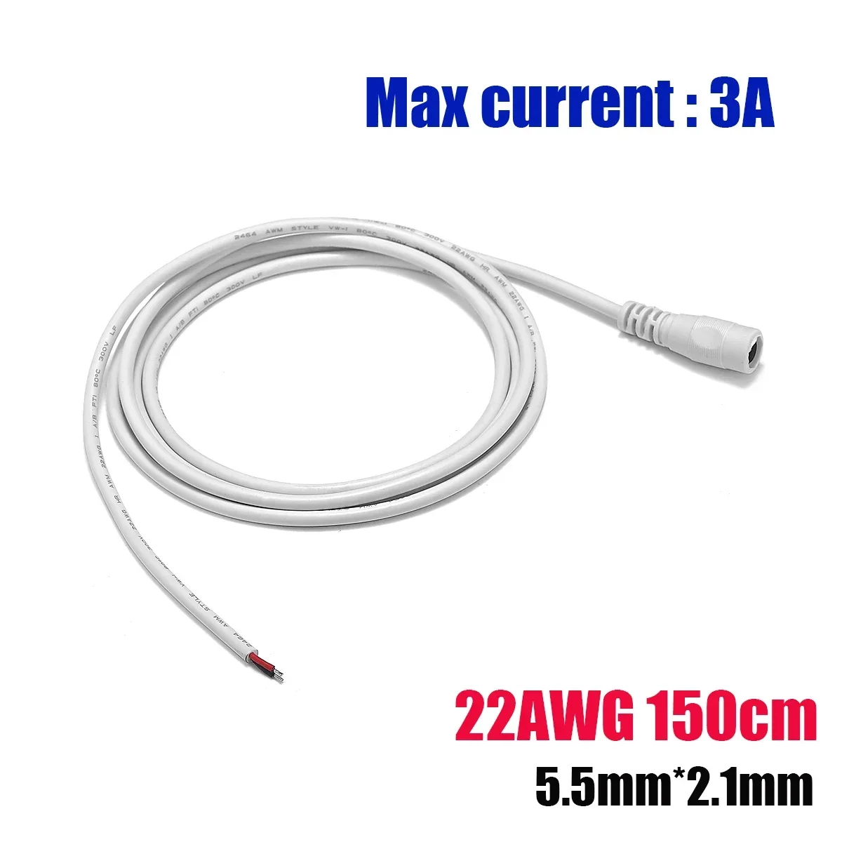 

Кабель питания DelightFire 12В 20 AWG 5.5 2.1 мм