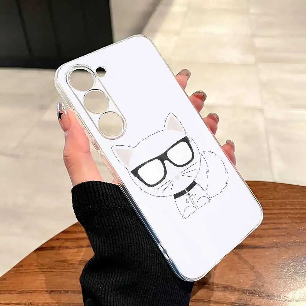 Чехол для телефона K-Karls Lagerfelds Cat Gift для Samsung A10,12,20,21S,30,31,40,50,51,52,70,71, прозрачный (art.: 3920db91360ec) - 3920db91360ec