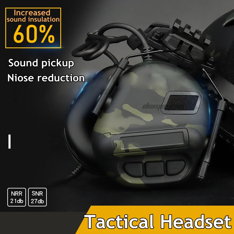 Cuffie tattiche per casco riduzione del rumore Pickup del suono esercito tiro protezione dell'udito cuffie cuffie Airsoft militari