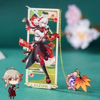 game genshin impact kaedehara kazuha bookmark students bookends gifts journal diary books metal hollow out bookmarker props