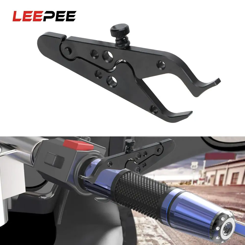 

LEEPEE Universal Aluminum Motorcycle Throttle Lock Cruise Control Clamp Motorcycle Accessories With Rubber Ring Handlebar 1PCS