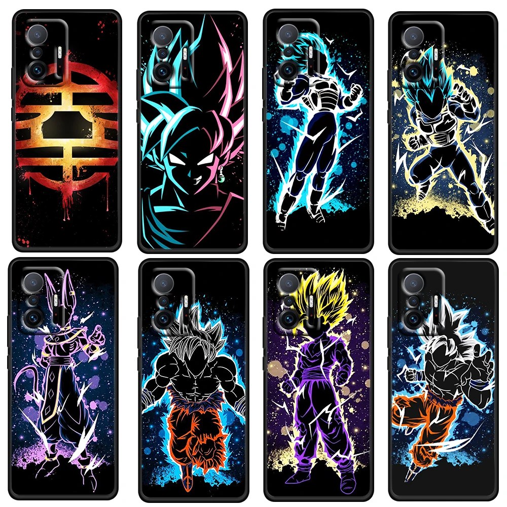 

Dragon Ball Anime Japan For Xiaomi Mi 12 11 10 Ultra 11T 10T 10 Pro Lite 11i 10i 10S 5G 4G Soft Silicone Black Phone Case Cover