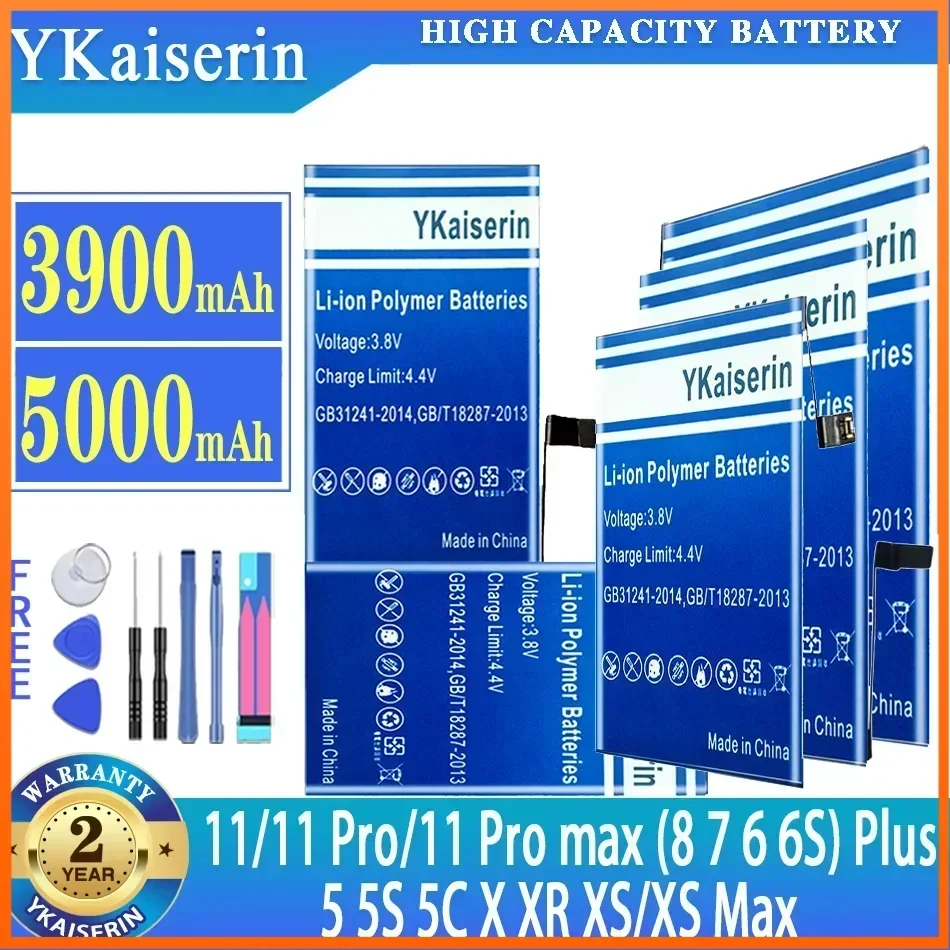 Аккумулятор YKaiserin для iPhone 11 11pro 11promax (8 7 6 6S) Plus 5 5S 5C X XR XS Max 8Plus 7Plus 6Plus 6SPlus аккумулятор