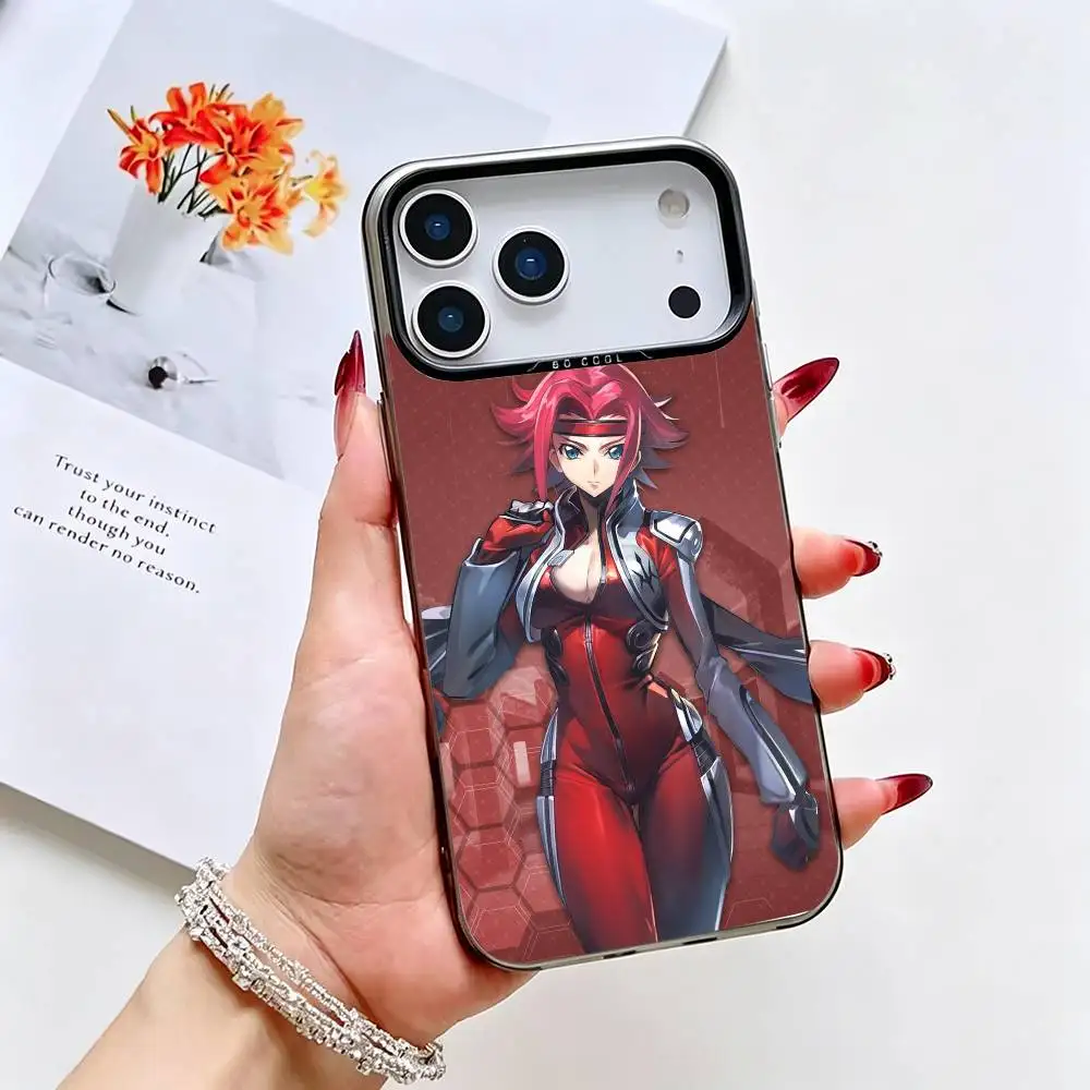 Фото Чехол для телефона C-Code Geass Kallen Stadtfeld для iPhone 17, 16, 15, 14, 13, 12, 11 Plus, Pro Max, XS, серый, с серебряным покрытием внутри №3