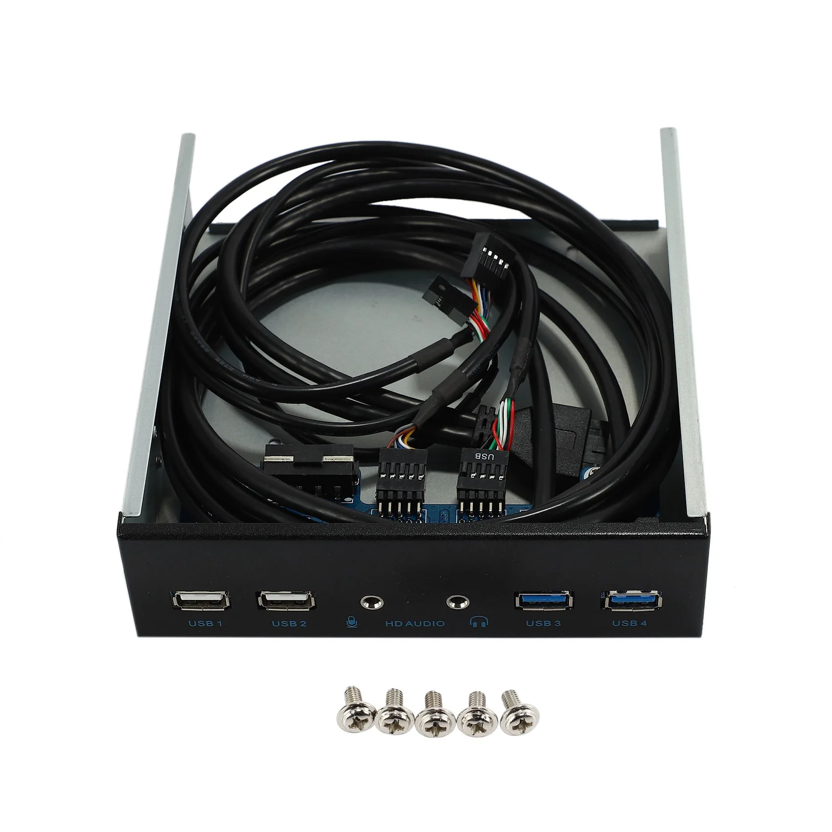 

5.25 Inch Desktop Pc Case Internal Front Panel Usb Hub 2 Ports Usb 3.0 And 2 Ports Usb 2.0 With Hd Audio Port 20 Pin Connector