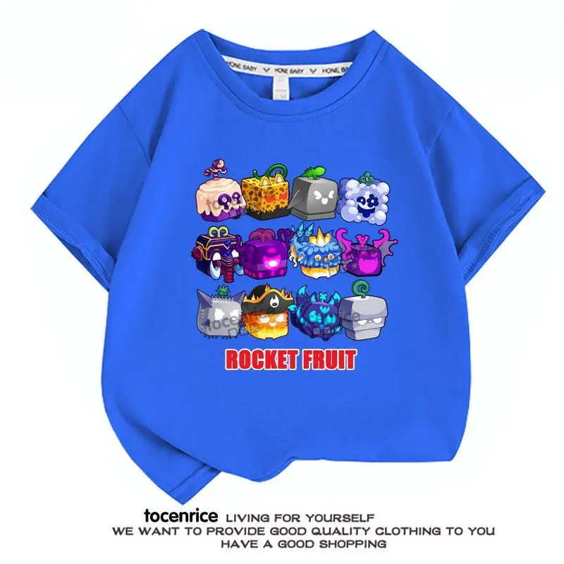 Футболка Blox Fruit Game Для Девочек Летняя Детская Модная Из Полиэстера С Леопардовым