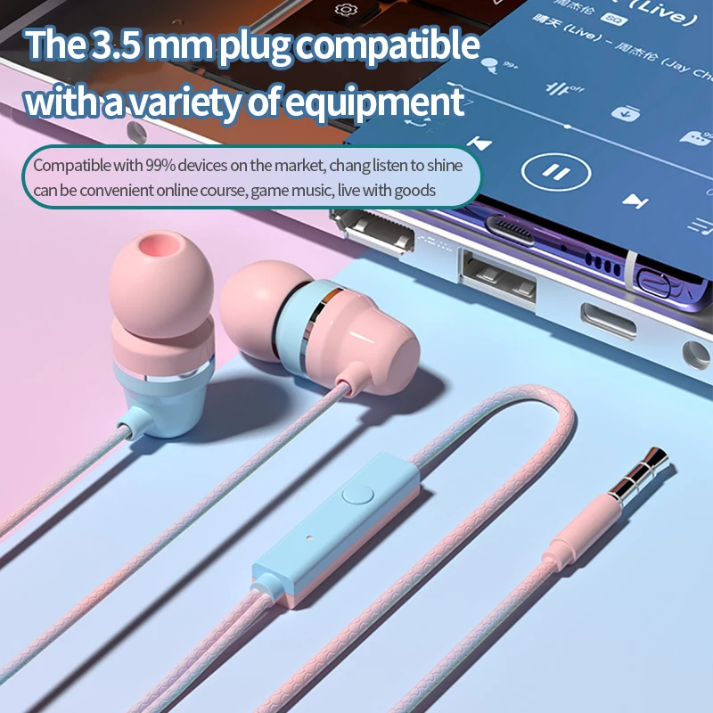 

Wired earphone Candy Esports Cord-controlled Gaming Earphone