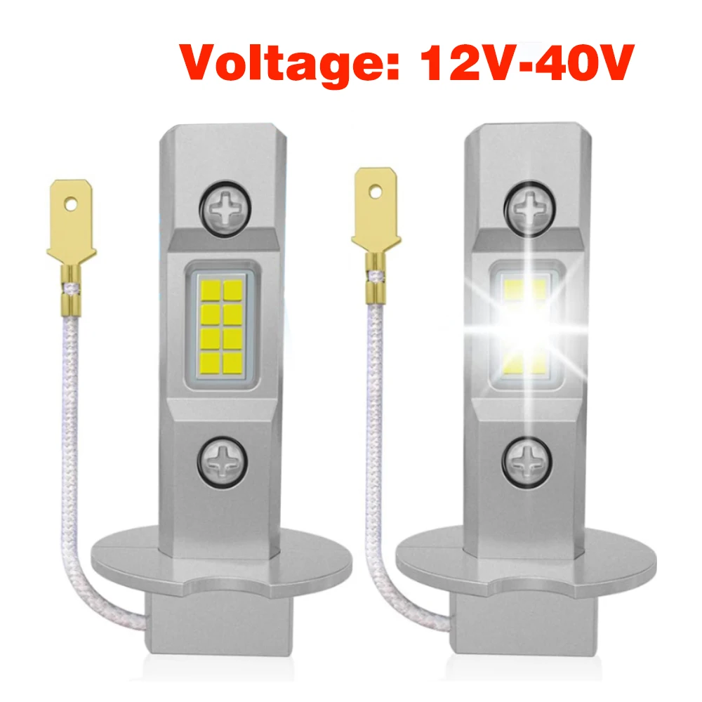 Лампы головного света 12-24 В, H3, 6500K, 300% ярких чипов CSP, мини-размер 1:1, подключи и работай, лампы головного света для противотуманных фар, дневные ходовые огни