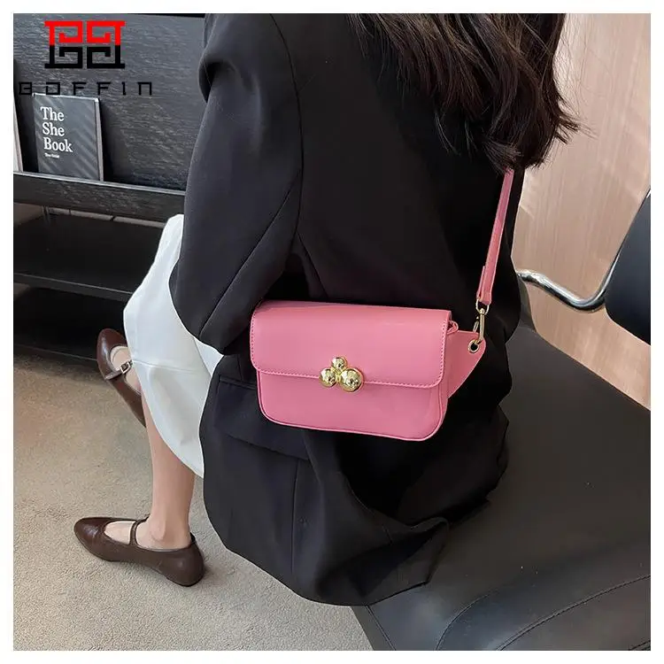 Boffin High-End Brand Fashionable Women's Bags Textured Crossbody Bag High Quality Solid Color Handbags Summer Trend Pu Bag