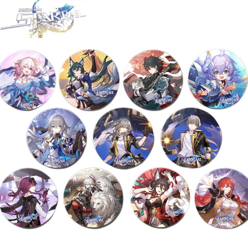 

New Game Honkai Star Rail Brooch Metal Brooches for Women Cosplay Costume Props Pins Anime Badge Party Fan Gifts Fashion Jewelry
