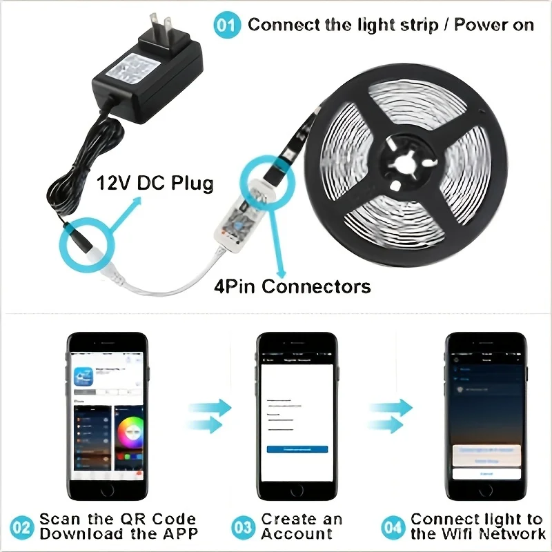 Умный Беспроводной Светодиодный Контроллер Wi-fi Совместимый С Alexa Google Home