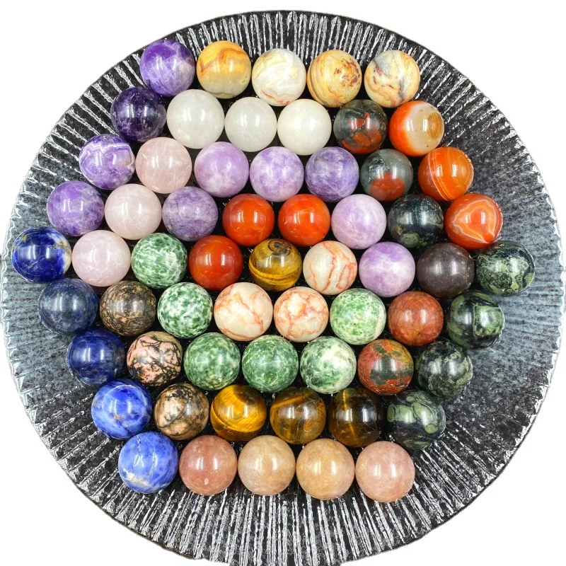 

Natural Crystal Ball Rose Quartz Polished Reiki Healing Lazuli Amethyst Stone Sphere Desk Home Decor Crystal Ball Souvenirs 1pc
