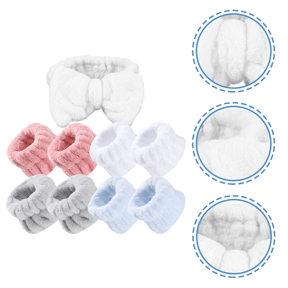 

Повязки на запястье для лица, повязки на запястье для мытья полотенец, повязки на голову для спа, для макияжа, повязки на голову, повязки на р...