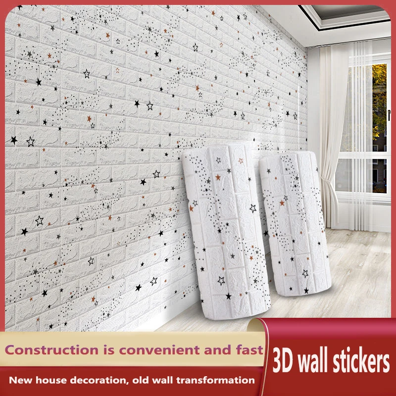 

70cmX1M DIY 3D wall imitation brick bedroom decoration self-adhesive wallpaper living room kitchen children room wallpaper