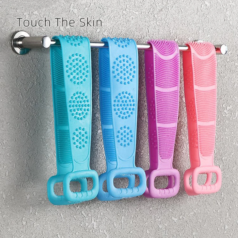 

Magic Silicone Bath Towel Brushes Rubbing Back Mud Peeling Body Massage Shower Scrubber Skin Cleaning Bath Belt Shower Brush