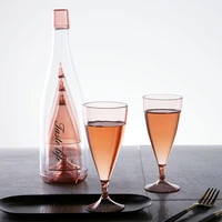champagne glasses 6 piece set cold drink juice glass creative transparent drinking glass plastic cocktail goblet glasses gift