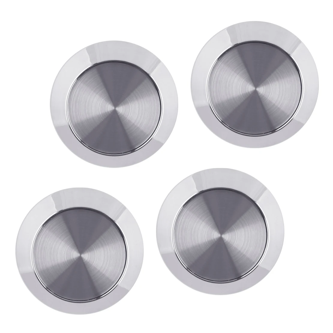 

4Pcs 60mm Front Rear Left Right Wheel Center Cap Rim Hub Cover for Car Silver Chrome Universal