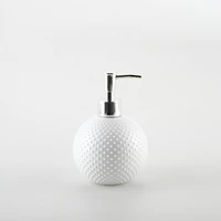 580ml white pherical embossed beads emulsion bottle soap liquid dispenser ceramic lotion dispenser pump bathroom dispenser