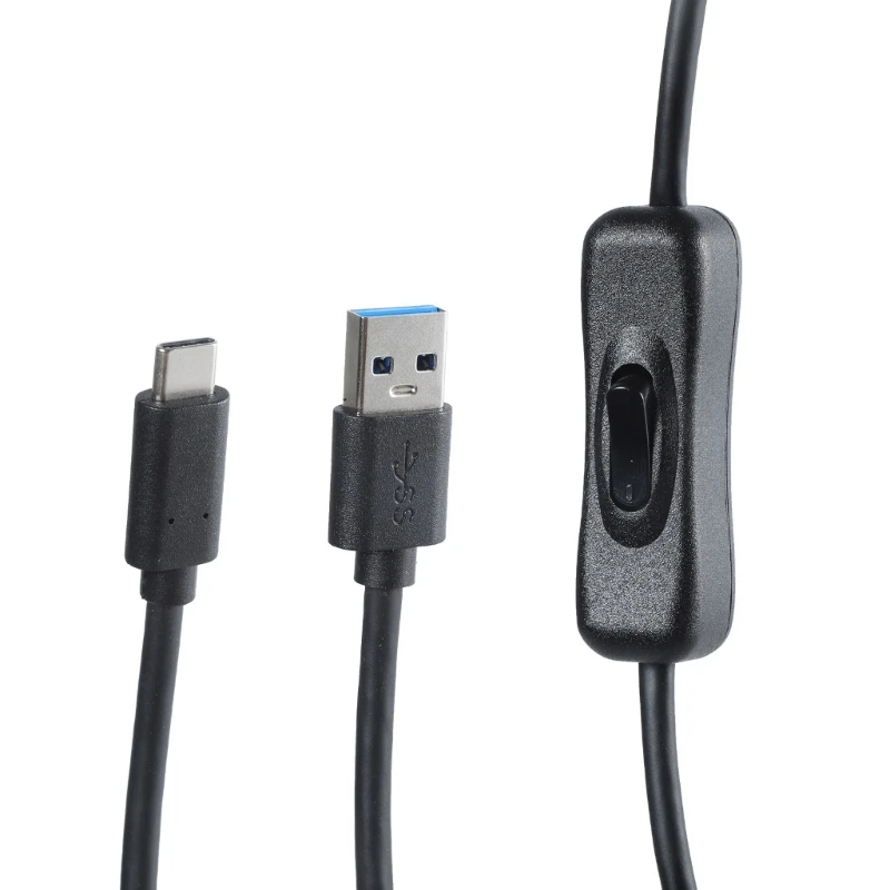 Удлинитель питания USB от A до типа C длиной 1 м с переключателями Кабель-адаптер для