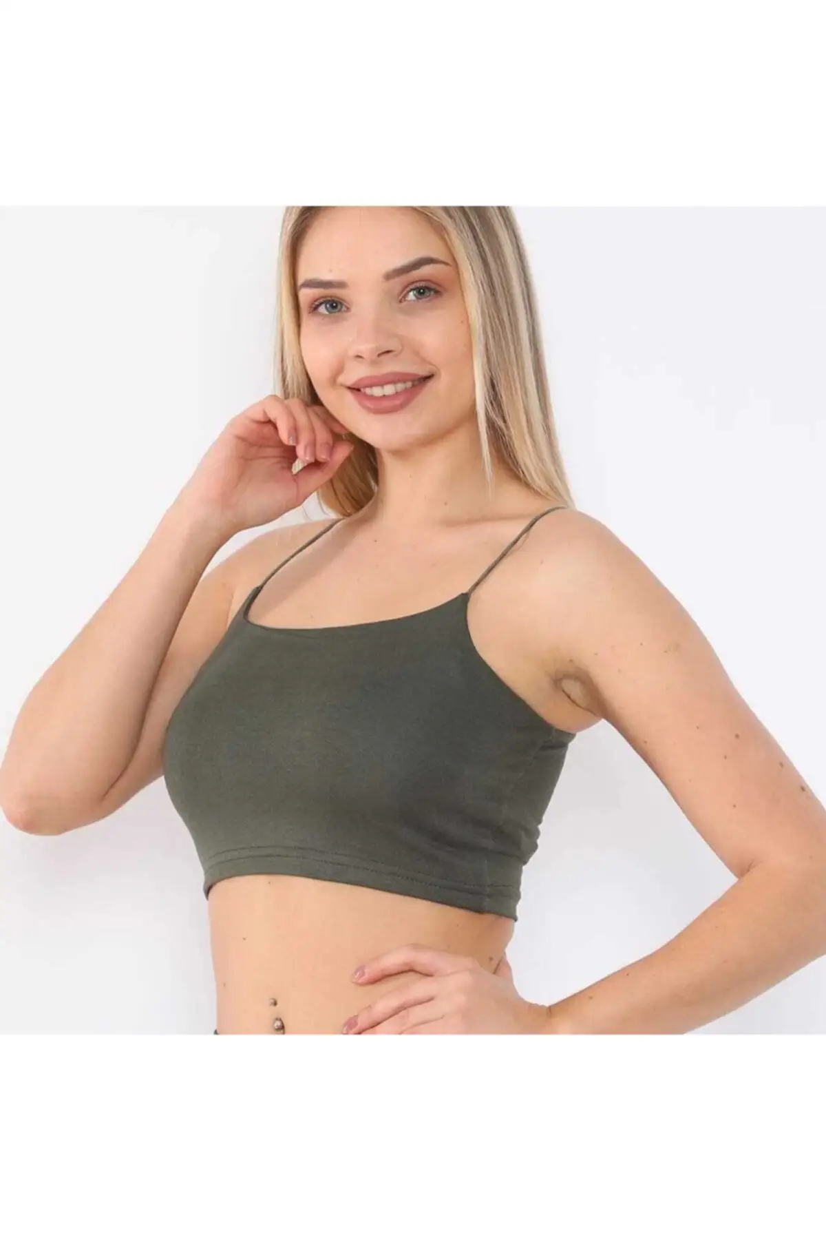 

Women's Bodysuit Khaki Short Crop pants With Rope Straps Jumpsuits shath Skinny Summer Streetwear