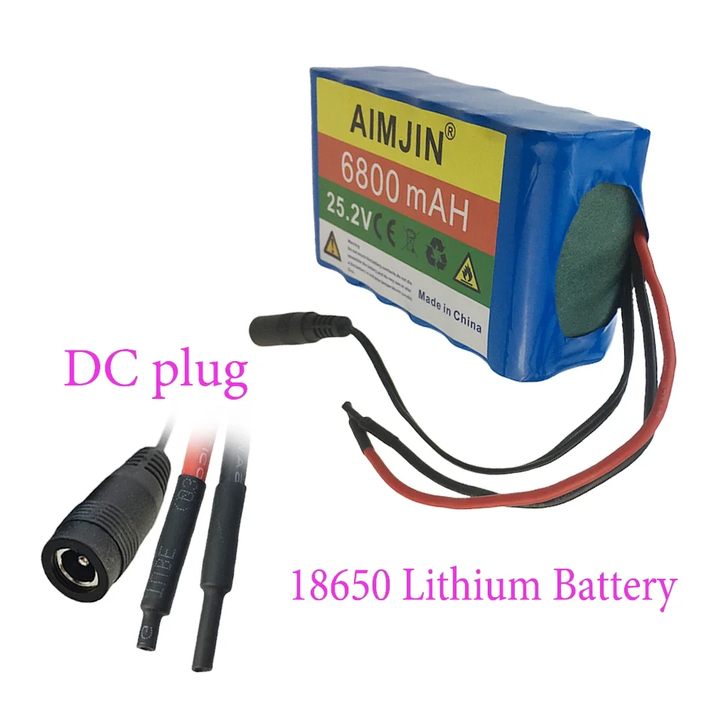 25 2 В 6800 мАч литиевая батарея большой емкости 18650 6S2P аккумулятор BMS с зарядным