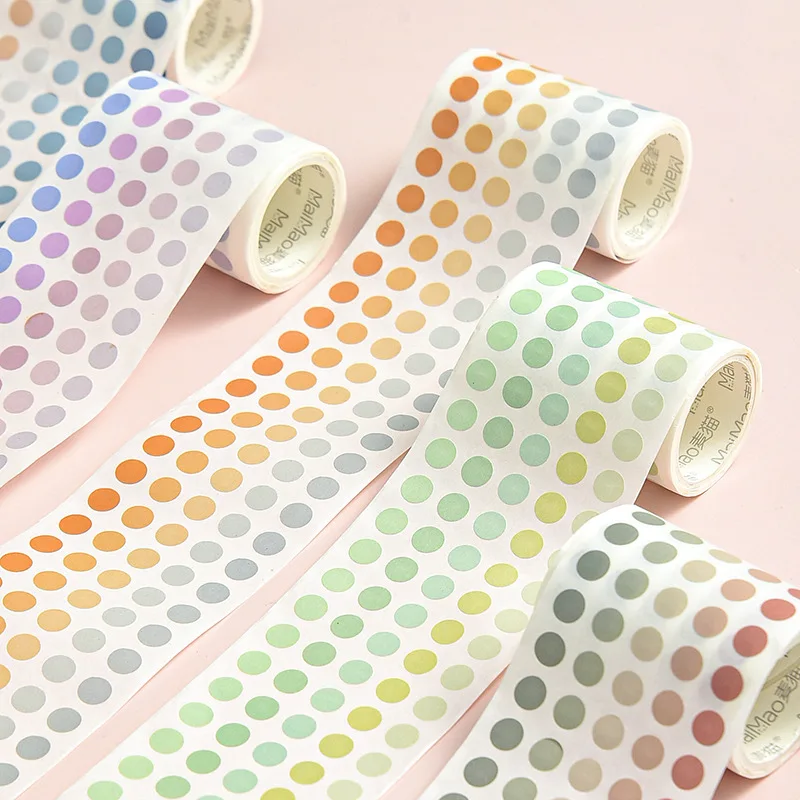 

60mmx3m Morandi Color Base Element Decorative Adhesive Tape Dot Masking Washi Tape Diy Scrapbooking Sticker Label Stationery