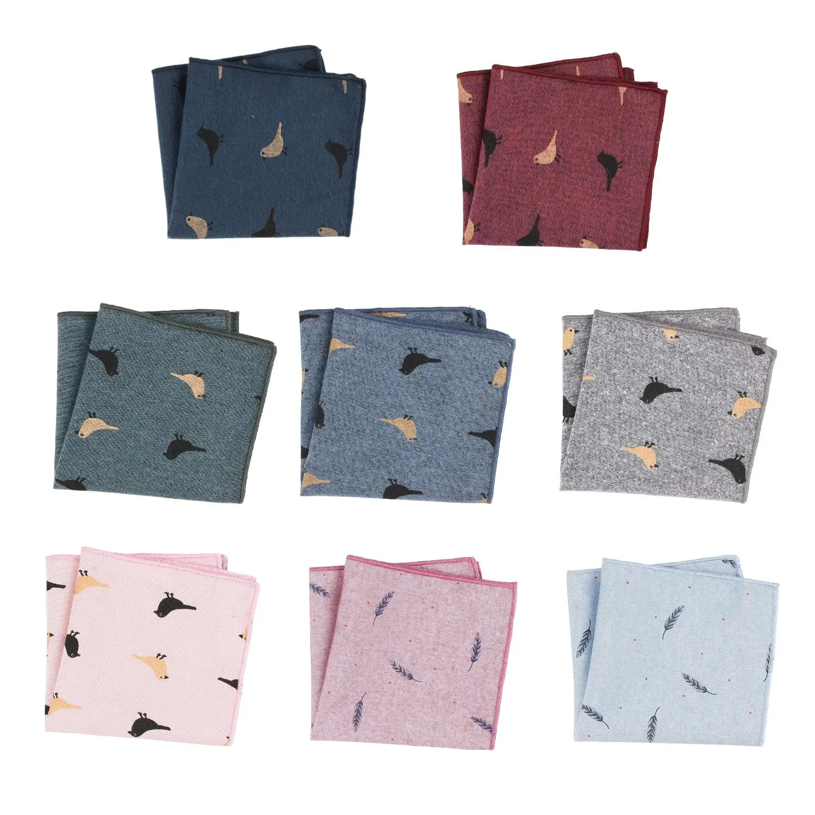 

Casual Men Square Hankies Cotton Hanky 24cm Width Scarf Chest Towel for Wedding Adult Father Gentleman Male Friend